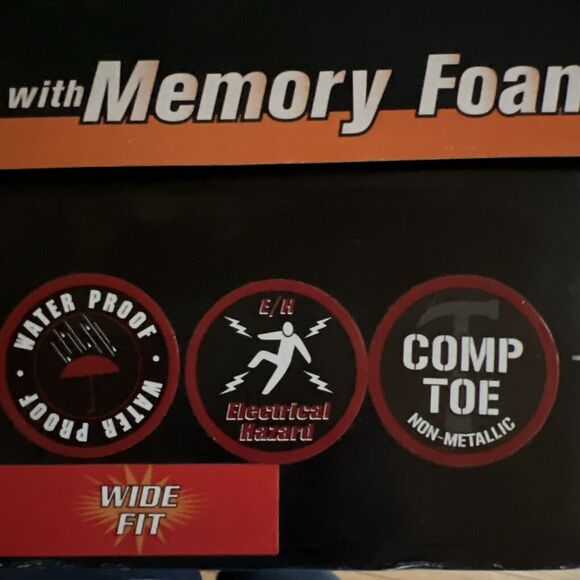 Sketchers For Work W/Memory Foam, Comp Toe, Wide, Size 8 Womans. Navy & Black - Picture 7 of 10